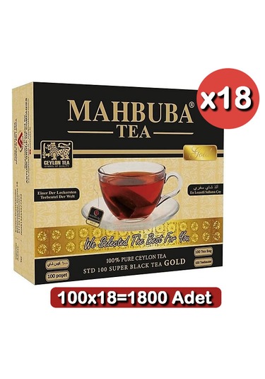 Mahbuba Std 100 Seylan Kaçak Sallama Çay 2gr 100 Adet 18 Paket