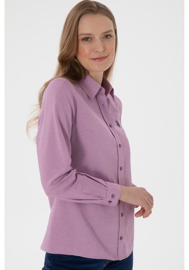 U.s. Polo Assn. Kadın Menekşe Gömlek Basic 50307726-vr037 Menekse