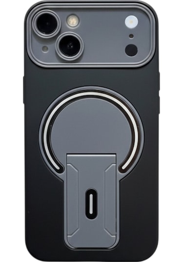 Apple Uyumlu iPhone 13 Uyumlu Standlı Kılıf Siyah