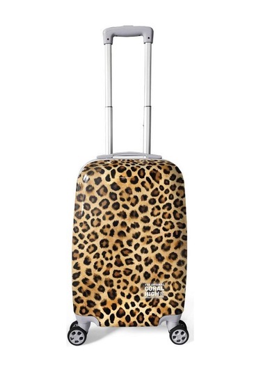 Coral High Leopar Desenli Kabin Boy Valiz 50cm 16550 Çok Renkli