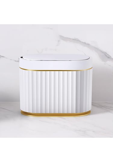 Qian Akıllı Çöp Kutusu - 5l Büyük Kapasiteli Mühür Kilit Kokusu Beyaz