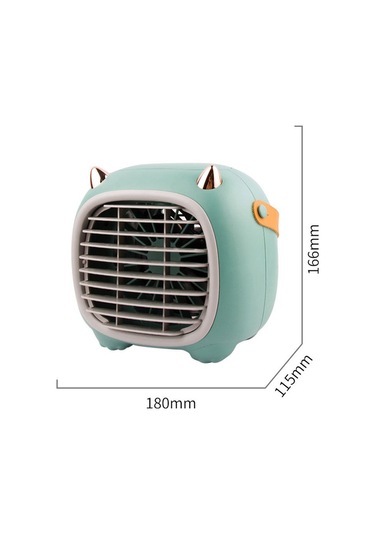 Soulader Kompakt Ve Sessiz Çalışan Masaüstü Mini Fan, Ofis Ve Öğrenci Masaları İçin Pratik Hava Soğutucu, Yeşil