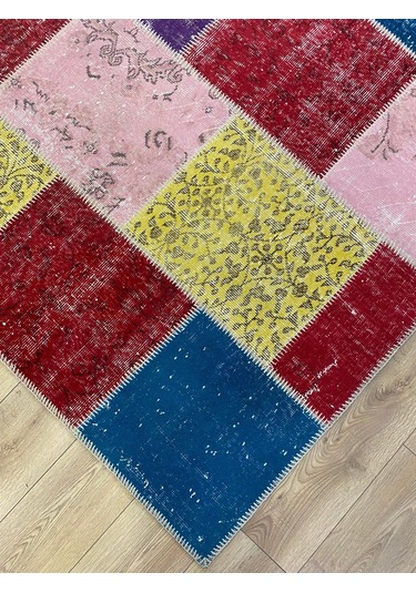 Çam Halı Pw726 Multi El Dokuma Patchwork Yün Halı - 170x240