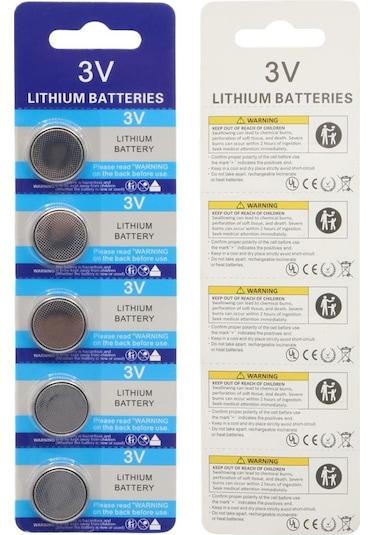 Ayt Powermaster Cr2016 3 Volt Lityum Para Pil 5'li Paket Düğme Pil