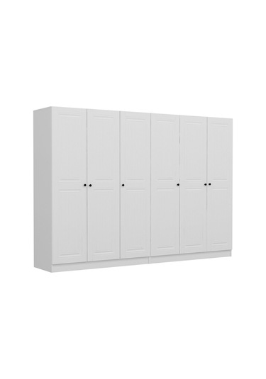 Kale 6 Mebran Kapaklı 4ç Dolap - Beyaz 190cm