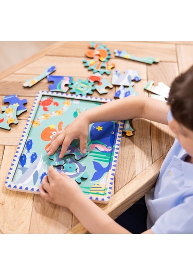 Melissa And Doug Ahşap Dişli Yapboz - Denizaltı 18 Parça