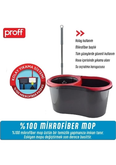 Proff Otomatik Temizlik Seti - Kova Mop Seti