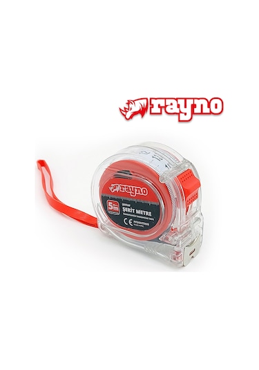 Rayno Şeffaf Şerit Metre 5m X 25mm - 11512 5 M