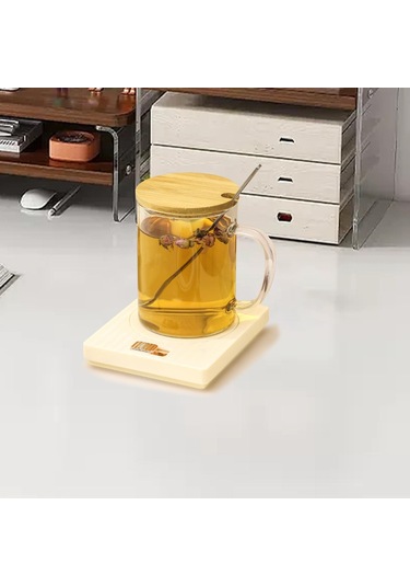 Suntek Magideal Ofis Mutfakları Için Masa Kahve Isıtıcısı Bardak Sarı