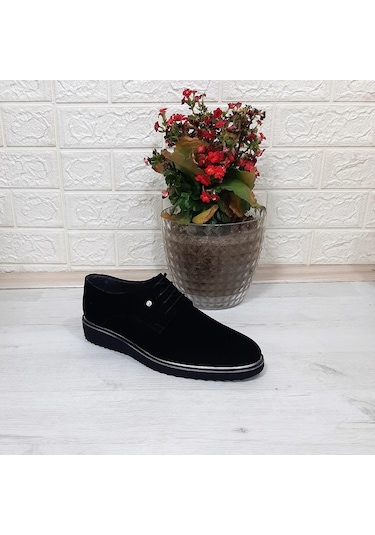 Tamboğa 670 Siyah Süet Hafif Rahat Erkek Günlük Ayakkabı Siyah