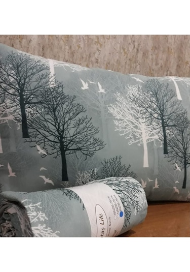 Üntaş Life Çift Kişilik Lastikli Çarşaf + Yastık Kılıfı Yeşil 2 Adet Yeşil