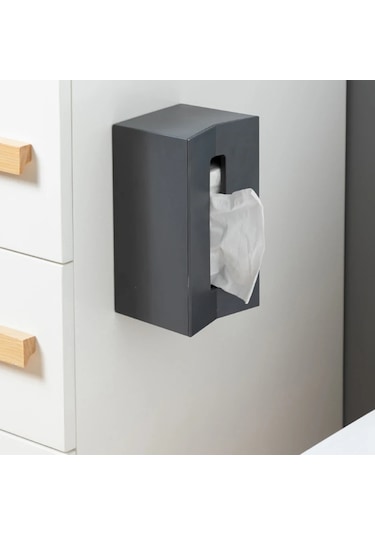 Gri-mutfak Doku Kutusu Kapağı Peçete Tutucu Kağıt Havlu Kutusu Peçeteler İçin Doku Dispenseri Duvara Monte Konteyner Mendil İçin