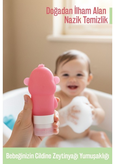 Olivos Baby Minik Dostlar Seyahat Seti %100 Doğal Zeytinyağlı, Nazik Ve Göz Yakmayan Bebek Saç Ve Vücut Şampuanı 3 89