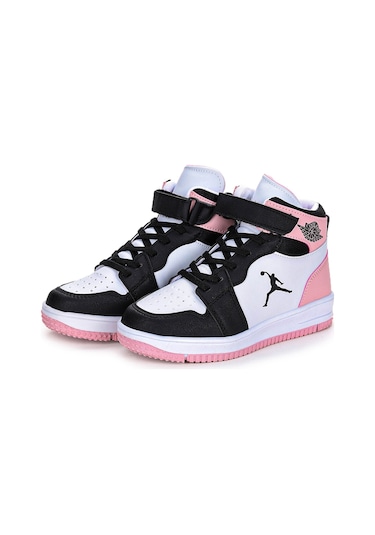 Kiko Kids Haykat Cırtlı Basketbol Erkek/kız Çocuk Spor Ayakkabı Siyah - Pudra