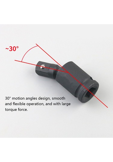 Vkemall 1/2 İnç Büyük Uç Pnömatik万向关节 - 360 Derece Döner - Çelik Malzeme - Dar Mekanlar İçin Somun Sökme Aracı