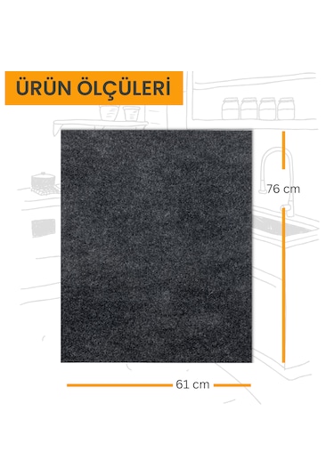 Beylini Lavabo Altı Matı Sıvı Geçirmez Kaymaz Taban 60x76 Cm