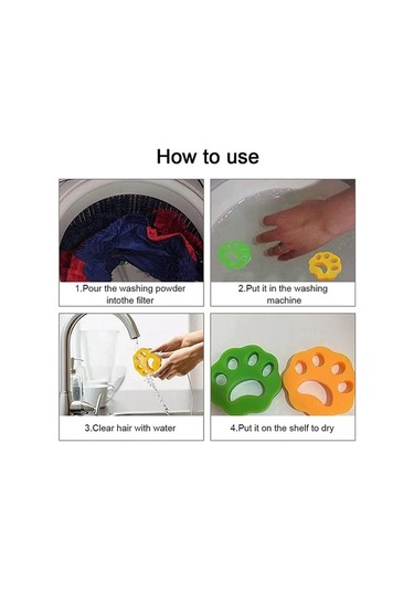 Ulzyvf Yeşil Tüy Toplayıcı Makine - Turuncu Reedark, Evcil Hayvan Kıyafetleri İçin, 4 Adet - Jg Turuncu - Yeşil