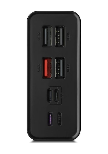 Powerway 30.000 Mah Pd 22.5w Dahili Kablolu Hızlı Şarj Fener Gerçek 30.000 Mah Qc30s Siyah Powerbank