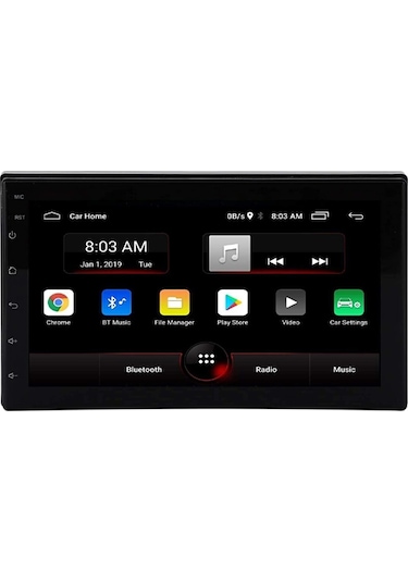 Exvol 7 İnc Android 12 Multimedya 2/32GB CarPlayli Double Ips Ekran+Kamera