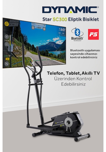 Dynamic Voit Star Collection SC300 Manyetik Eliptik Kondisyon Bisikleti - Elden Nabız Ölçer - Siyah