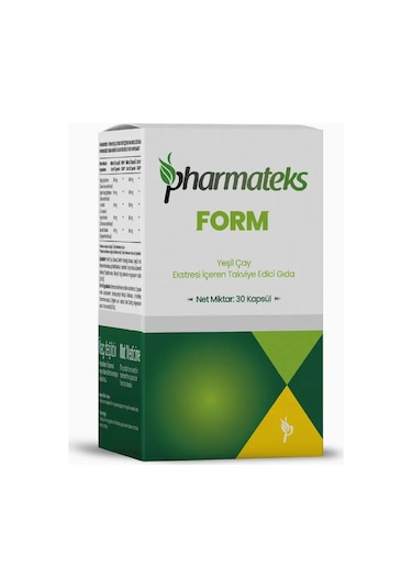 Pharmateks Form Yeşil Çay Ekstresi İçeren Takviye Edici Gıda 30 Kapsül