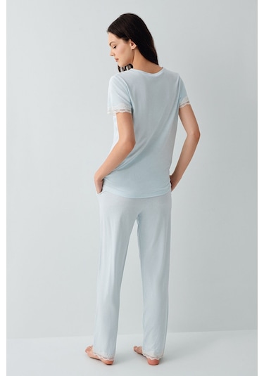 Pierre Cardin Kadın Mavi Pijama Takımı Mavi