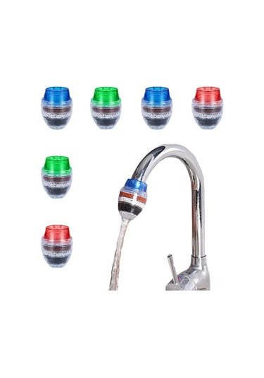 Geeroyoo 6 Lı Paket Musluk Filtresi: 4 Katmanlı Aktif Karbon Su Arıtma Sistemi, Klor Ve Ağır Metal Filtreleme Diğer