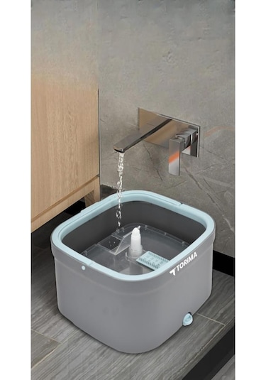 Torima Tmp-02 Temiz Kirli Suyu Ayıran Otomatik Temizlik Seti 3 + Extra Mop Bezli Paspas