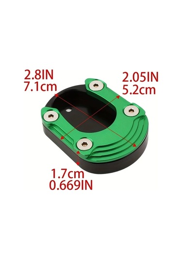 Dashanshop Kawasaki Eliminator 500 Zh2 Nınja Z400 Versys 650 Kırmızı Yan Sehpa Uzantılı Destek Pabuç