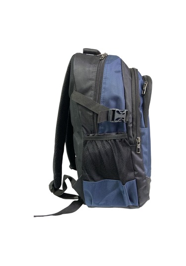 Büyük Su Geçirmeyen Kalın Kumaş Ortopedik Üç Bölmeli Okul Gezi Seyahat Kamp Sırt Çantası 32cmx47cm Lacivert