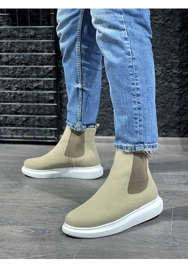 Knack Yüksek Taban Ayakkabı 111 Vizon Süet 001