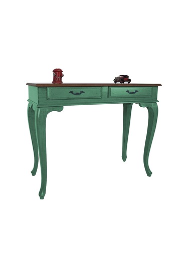 Masifart Ceviz Eskitme Tablalı Dresuar Yeşil 120 Cm Eskitme  Patin Yeşil