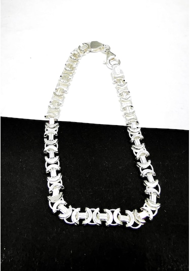 Omar Silver Erkek Euro 6 Mm Beyaz Gümüş Bileklik