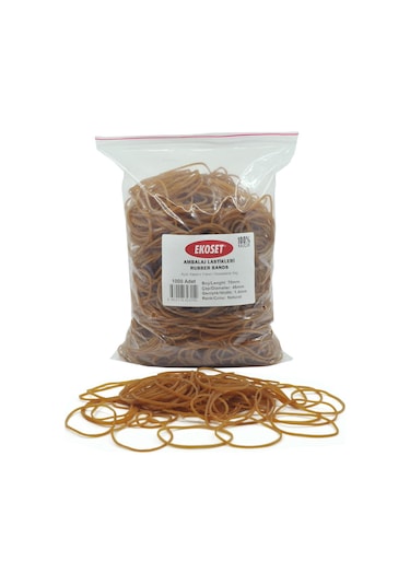 Ekoset 70Mm Kauçuk Paket Ambalaj Para Lastiği 1000 Adet