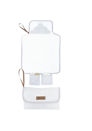 Bebek Çanta Alt Açma Minderi, Alt Değiştirme Pedi, Taşınabilir Bakım Çantası, Clutch Seri, Gri