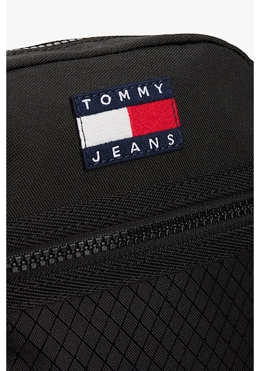 Erkek Retro Reporter Çapraz Askılı Çanta - Siyah Triple Black