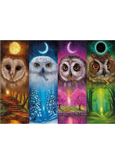 Nova Puzzle Dört Mevsim Baykuşlar - 1000 Parça Puzzle