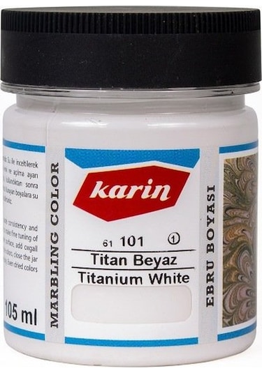 Karin Ezilmiş Ebru Boyası 105Ml 101 Beyaz