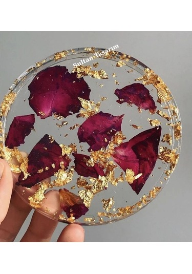 4 Lü Epoksi Bardak Altlığı - 122 Şeffaf