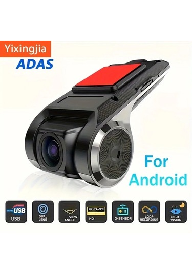 Dashanshop Android Cihazlar İçin Usb İle Çalışan 720p Hd Adaslı Araç Kameralı Navigasyon Sistemi Siyah