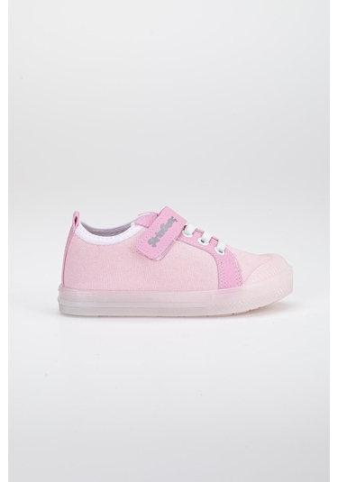 Şirinbebe Şiringenç Keten Pembe Kız İlkadım Bebek Çocuk Ayakkabısı-2896-pembe Pembe