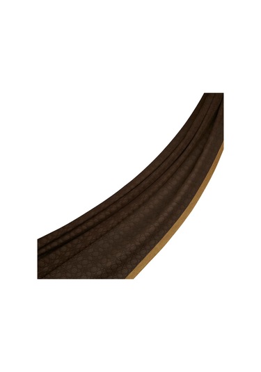 İpekevi Monogram Şal - Kahve Kahve