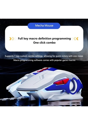 Inphic W9p Parlayan Bilgisayar Oyun Kablolu Fare Sessiz Sürüm Diğer