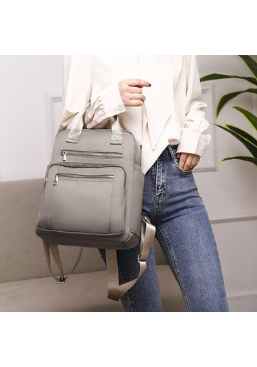 Siyah Yogodlns Moda Yeni Sırt Çantası Kadın Büyük Kapasiteli Okul Çantası Genç Seyahat İçin Su Geçirmez Oxford Sırt Çantası Basit Siyah Paket Siyah