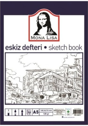 Mona Lısa Eskiz Defteri 50 Yaprak A5 120 Gr