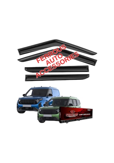 Ford Courier Ferrous Cam Rüzgarlığı 4lü Set 2023 Ve Üstü