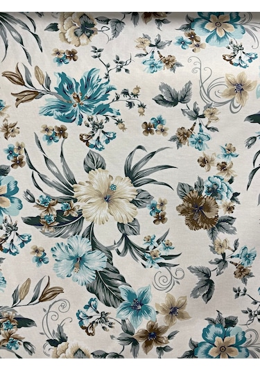 Enesar Home Çiçek Desenli Döşemelik Kumaş 12 Çiçekli Kumaş 100 x 140 cm