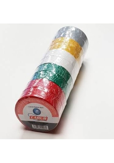 Pvc Elektrik İzolasyon Bandı İzole Bant 10 Adet Renkli 5 Metre N11.258