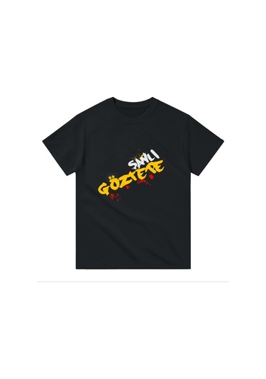 Göztepe Şanlı Kısa Kollu Bisiklet Yaka T-shirt SIYAH