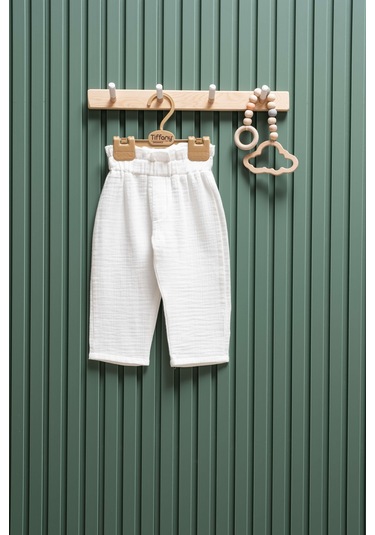 Kız Bebek Müslin Fırfırlı Alt 6 Ay 3 Yaş %100 Pamuk Ekru